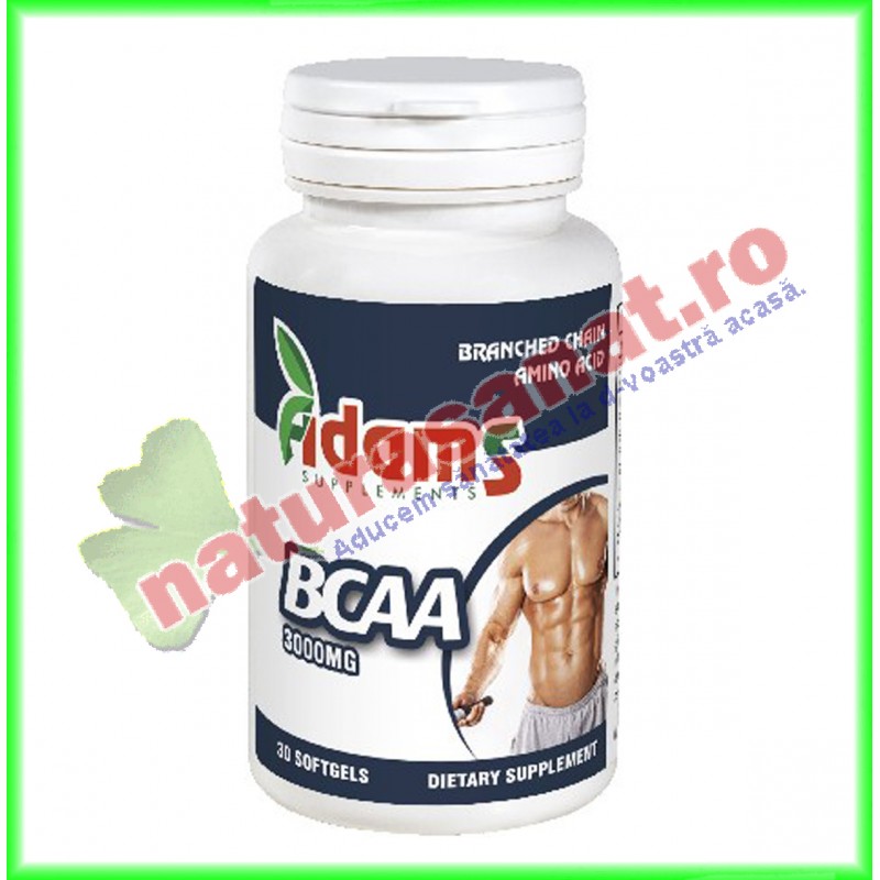 BCAA 3000 mg 30 tablete - Adams Vision - www.naturasanat.ro