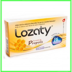 Lozaty cu Aroma de Propolis 16 tablete pentru supt - Sprint Pharma - www.naturasanat.ro