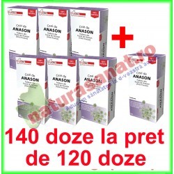 Ceai de Anason PROMOTIE 140 doze la pret de 120 doze (plicuri) (6+1) - Farma Class - www.naturasanat.ro