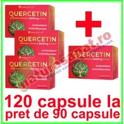 Quercetin (Quercitina) 500mg PROMOTIE 120 capsule la pret de 90 capsule (3+1) - Cosmo Pharm - www.naturasanat.ro