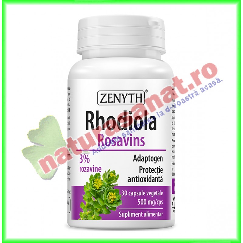 Rhodiola Rosavins 30 capsule - Zenyth - www.naturasanat.ro