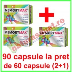 Memory Max PROMOTIE 90 capsule la pret de 60 capsule (2+1) - Cosmo Pharm - www.naturasanat.ro