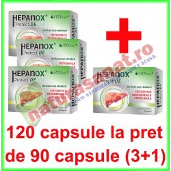 Hepanox Protect Detox PROMOTIE 120 capsule la pret de 90 capsule (3+1) - Cosmo Pharm - www.naturasanat.ro