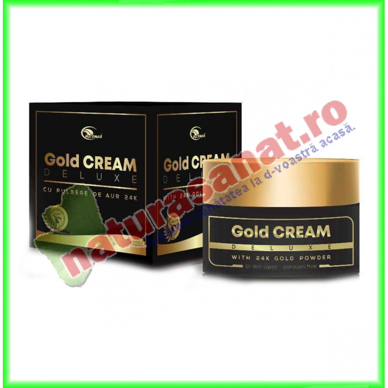 Gold Cream DELUXE Crema de fata antirid cu pulbere de aur 24 K Ayurmed 50 ml - www.naturasanat.ro