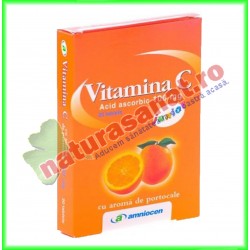 Vitamina C cu Aroma de Portocale 180mg 20 tablete - Amniocen - www.naturasanat.ro - 0722737992