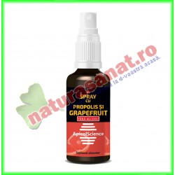 Spray cu Propolis si Grapefruit Fara Alcool 50 ml - Apicolscience - www.naturasanat.ro - 0722737992