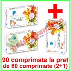 Oral Herbal Prop PROMOTIE 90 comprimate la pret de 60 comprimate (2+1) - Helcor - www.naturasanat.ro - 0722737992