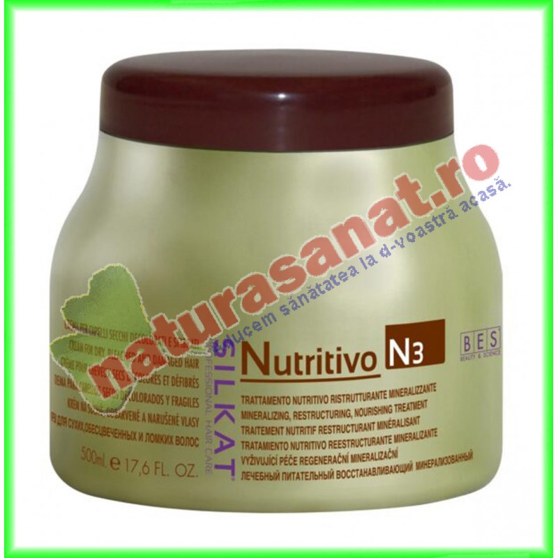Masca pentru par Silkat Nutritiva 500 ml - Bes Beauty & Science - www.naturasanat.ro