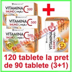 Vitamina C 500 Imuno Complex PROMOTIE 120 tablete la pret de 90 tablete (3+1) - www.naturasanat.ro