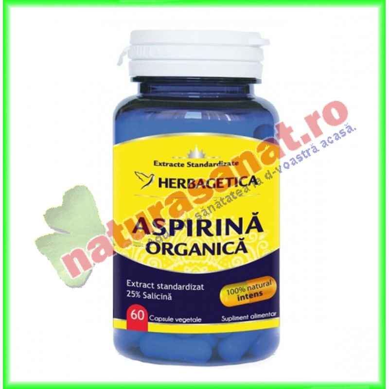 Aspirina Organica 60 capsule - Herbagetica - www.naturasanat.ro