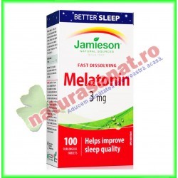 Melatonina 3mg 100 comprimate - Jamieson - www.naturasanat.ro