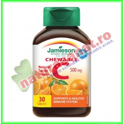 Vitamina C 500mg 30 tablete masticabile - Jamieson - www.naturasanat.ro