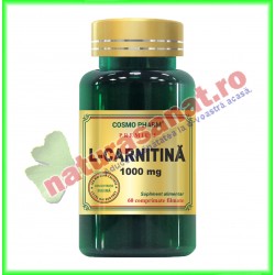 L-Carnitina 1000 mg 60 comprimate filmate - Cosmo Pharm - www.naturasanat.ro
