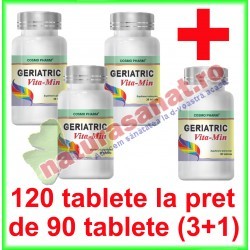 Geriatric Vita-Min PROMOTIE 120 tablete la pret de 90 tablete (3+1) - Cosmo Pharm - www.naturasanat.ro