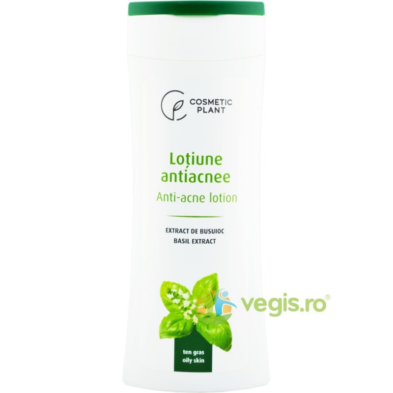 Lotiune Antiacnee cu Extract de Busuioc 200 ml - Cosmetic Plant - www.naturasanat.ro