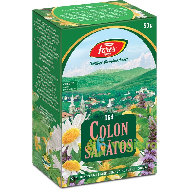 Ceai Colon Sanatos D64 50  g - Fares - www.naturasanat.ro