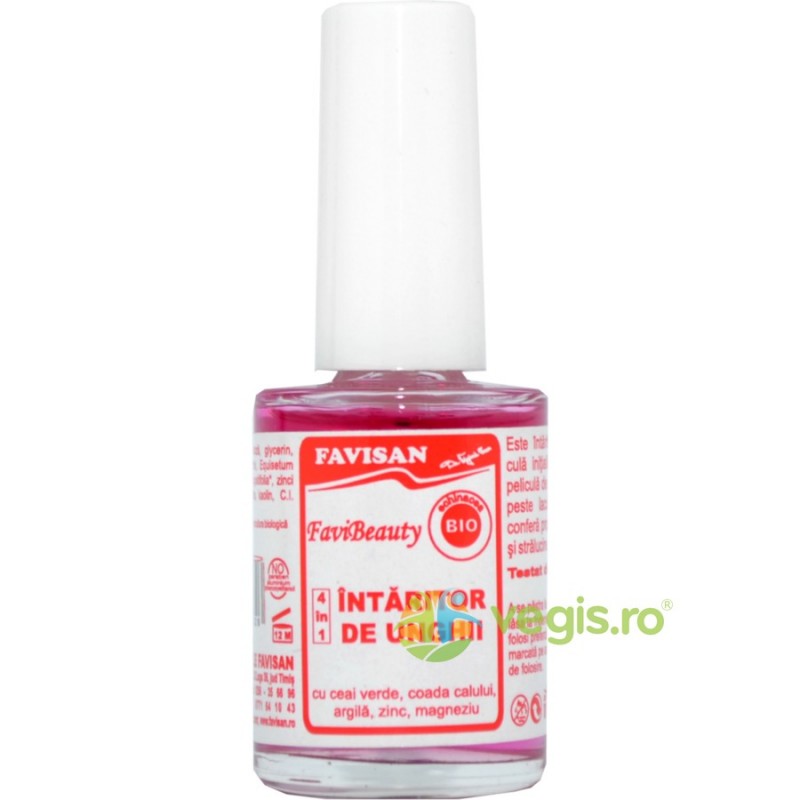Intaritor pentru Unghii 4 in 1 BIO 14 ml - Favisan - www.naturasanat.ro
