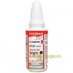 Solutie pentru Puncte Negre si Acnee Bio 30 ml - Favisan - www.naturasanat.ro
