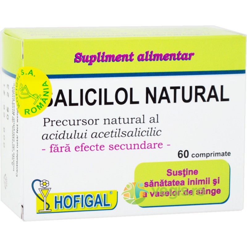 Salicilol Natural(Aspirina Naturala) 60 tablete - Hofigal - www.naturasanat.ro