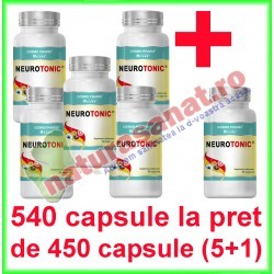 Neurotonic PROMOTIE 540 capsule la pret de 450 capsule (5+1) - Cosmo Pharm - www.naturasanat.ro
