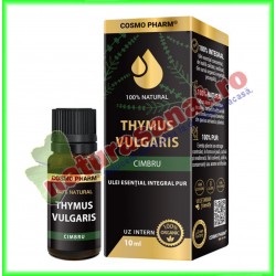 Cimbru Thymus vulgaris Ulei Esential Integral Pur 10 ml - Cosmo Pharm - www.naturasanat.ro