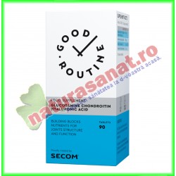 Glucosamine Chondroitin Hyaluronic Acid 90 tablete - Good Routine - Secom - www.naturasanat.ro
