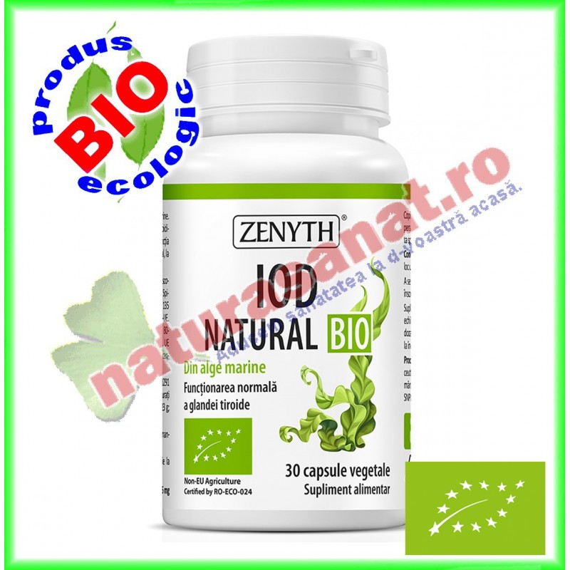 Iod Natural Bio 30 capsule - Zenyth - www.naturasanat.ro