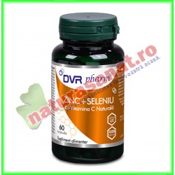Zinc + Seleniu cu Vitamina C Naturala 60 capsule - DVR Pharm - www.naturasanat.ro