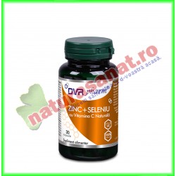 Zinc + Seleniu cu Vitamina C Naturala 30 capsule - DVR Pharm - www.naturasanat.ro