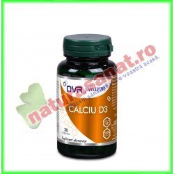 Calciu cu Vitamina D3 30 capsule - DVR Pharm - www.naturasanat.ro