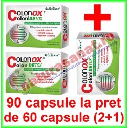 Colonox Colon Detox Total Cleanse PROMOTIE 90 capsule la pret de 60 capsule (2+1) - Cosmo Pharm - www.naturasanat.ro