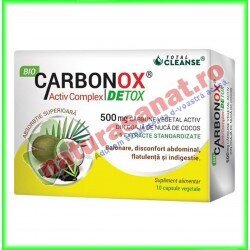 Bio Carbonox Activ Complex Detox 10 capsule - Cosmo Pharm - www.naturasanat.ro
