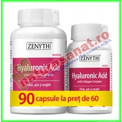 Hyaluronic Acid with Collagen Complex PROMOTIE 90 capsule la pret de 60 capsule - Zenyth - www.naturasanat.ro