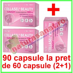 Collasel Beauty PROMOTIE 90 capsule la pret de 60 capsule (2+1) - Cosmo Pharm - www.naturasanat.ro
