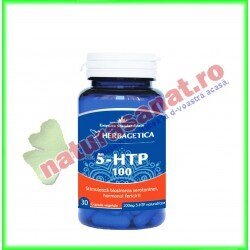 5-HTP 100 30 capsule - Herbagetica - www.naturasanat.ro