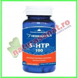 5-HTP 100 60 capsule - Herbagetica - www.naturasanat.ro
