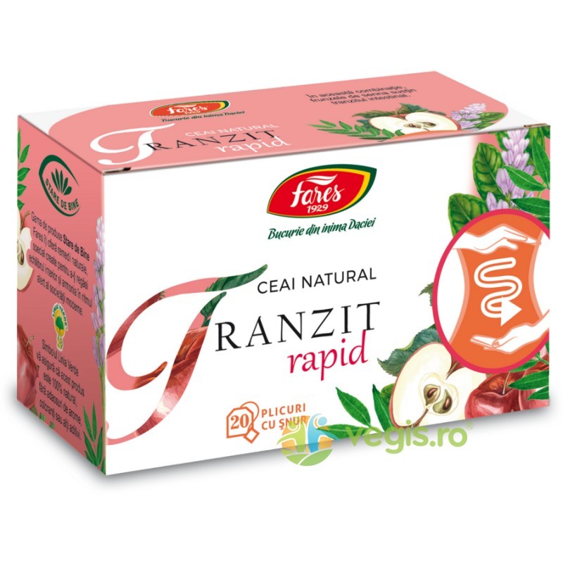 Ceai Tranzit Rapid Stare De Bine 20 doze Snur - Fares - www.naturasanat.ro
