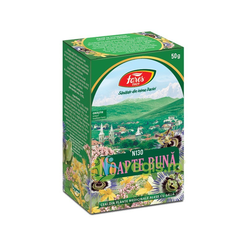 Ceai Noapte Buna (Sedativ) 50 g - Fares - www.naturasanat.ro