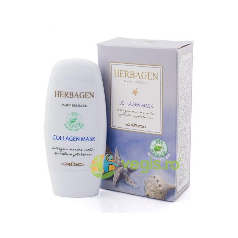 Masca Colagen+Spirulina Bio 50 ml - Herbagen - www.naturasanat.ro
