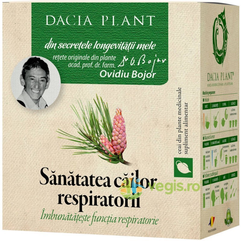 Ceai Sanatatea Cailor Respiratorii 50 g - Dacia Plant - www.naturasanat.ro