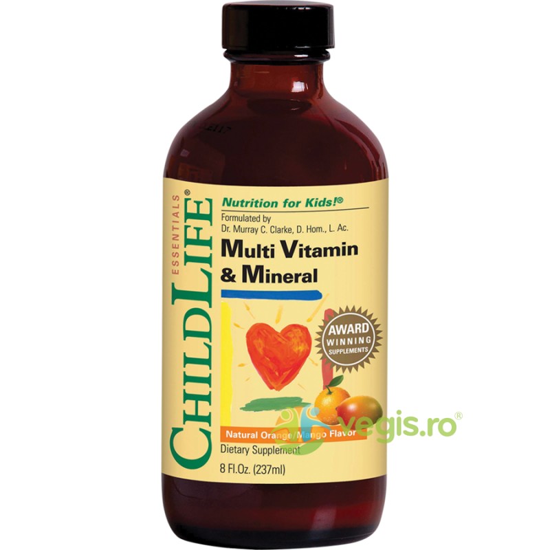 Multi Vitamin & Mineral 237 ml - Childlife Essentials - Secom - www.naturasanat.ro