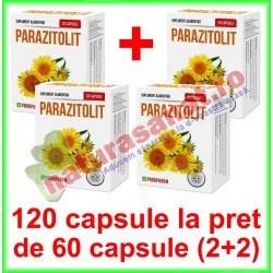 Parazitolit PROMOTIE 120 capsule la pret de 60 capsule (2+2) - Parapharm - www.naturasanat.ro