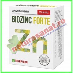 Biozinc Forte 30 capsule - Parapharm - www.naturasanat.ro
