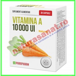Vitamina A Naturala 10000 UI 30 capsule - Parapharm - www.naturasanat.ro