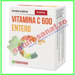 Vitamina C 600 Entero 30 capsule - Parapharm - Quantumpharm - www.naturasanat.ro