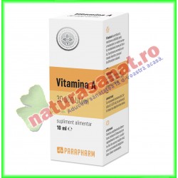 Vitamina A 30000UI 10 ml - Parapharm - Quantumpharm - www.naturasanat.ro