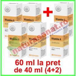 Vitamina A 30000UI PROMOTIE 60 ml la pret de 40 ml (4+2) - Parapharm - Quantumpharm - www.naturasanat.ro