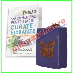 Sapun Natural Maini Curate Hidratate Namol Lavanda 120 g - Techir - www.naturasanat.ro
