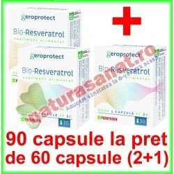 Bio-Resveratrol PROMOTIE 90 capsule la pret de 60 capsule (2+1) - Parapharm - Quantumpharm - www.naturasanat.ro