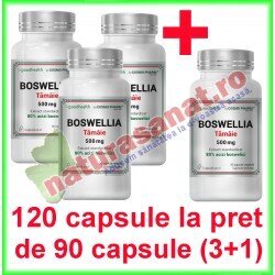 Boswellia Extract 500 mg PROMOTIE 120 capsule la pret de 90 capsule (3+1) - Goodhealth - Cosmo Pharm - www.naturasanat.ro